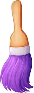 a purple hair brush with a white top.jpg